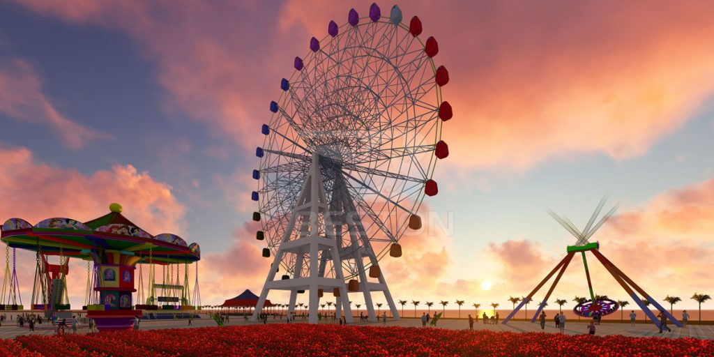 Beston Rides 65m giant ferris wheel for sale in Kazakhstan